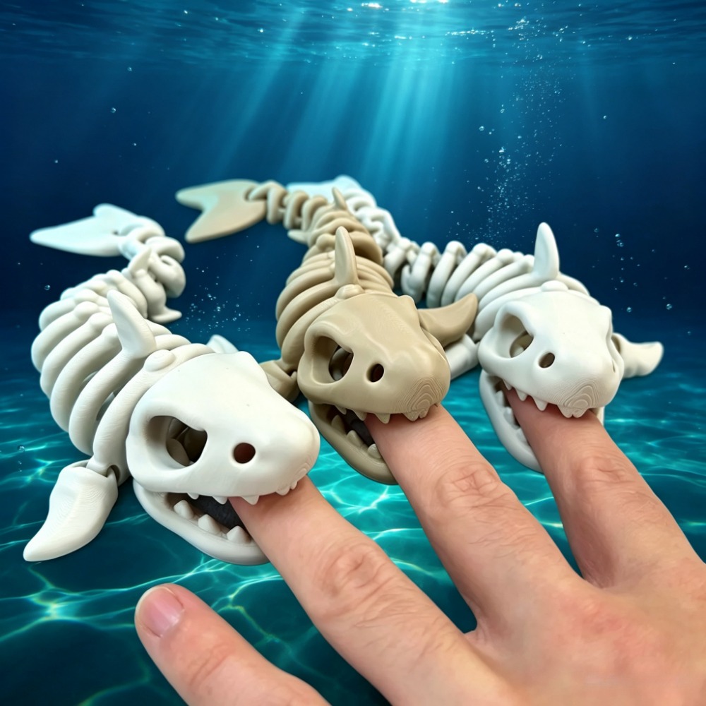Aquarium Fish For Sale Online - Shark Skeleton Aquarium Decor Articulated Ornament