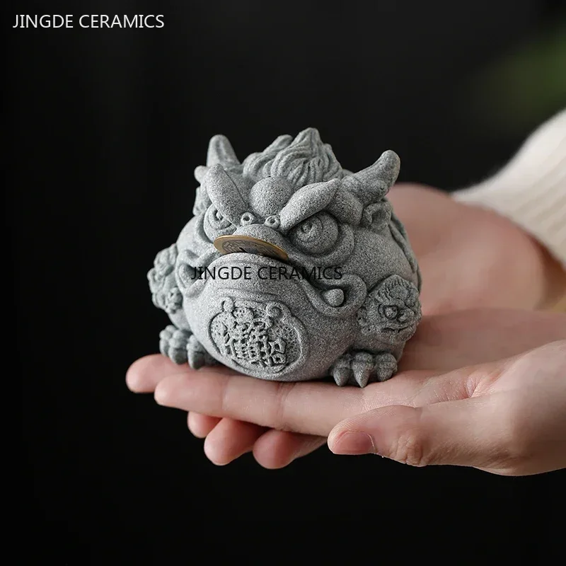 Fish Aquarium Home - Creative Sandstone Fengshui Gold Toad Tea