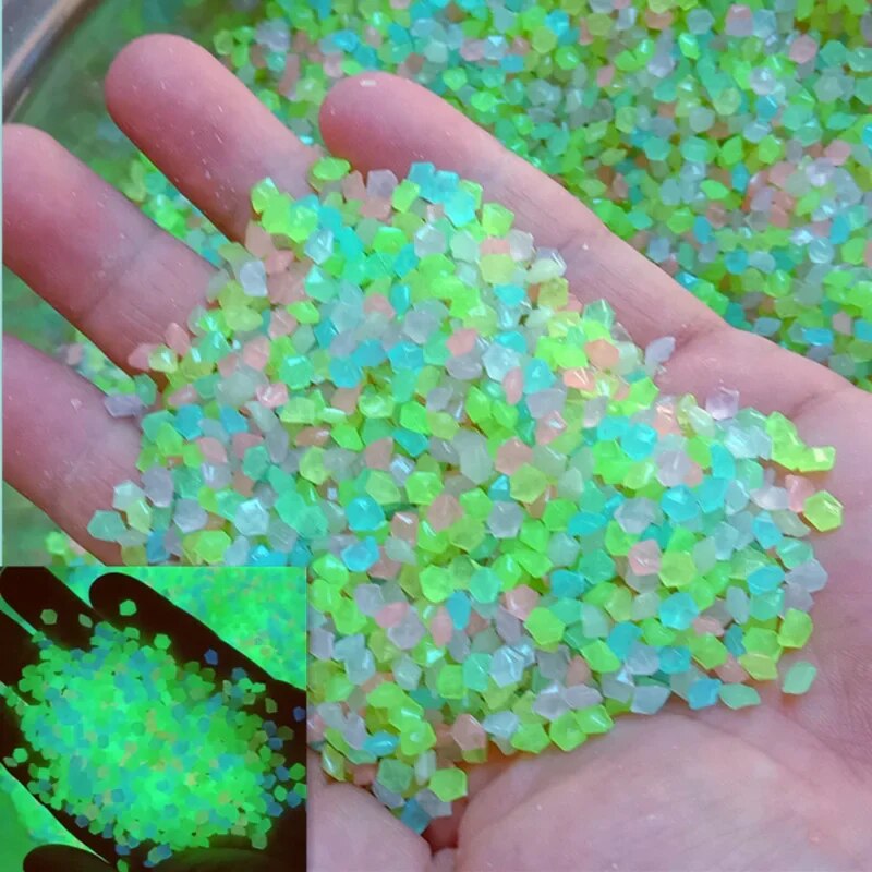 Fish Aquarium Home - 1000pcs 3-5mm Luminous Sand Glow In