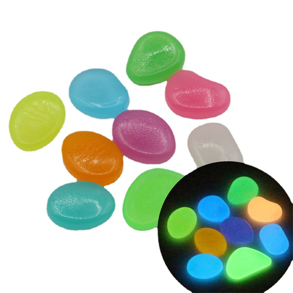 Fish Aquarium Home - 50pcs Luminous Stone Fluorescent Gravel Pebbles