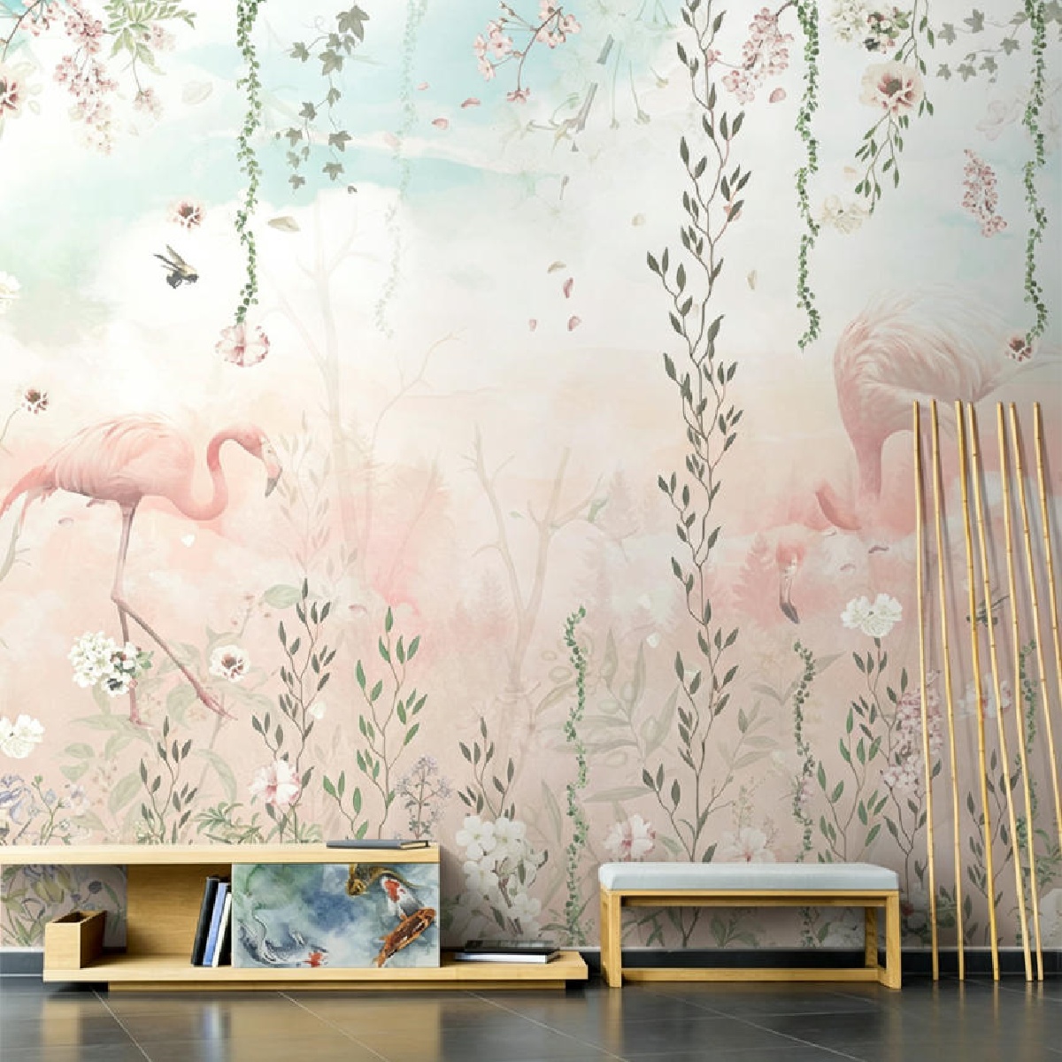 Customized cartoon wallpaper N - Background Film 3D ulasan dan harga