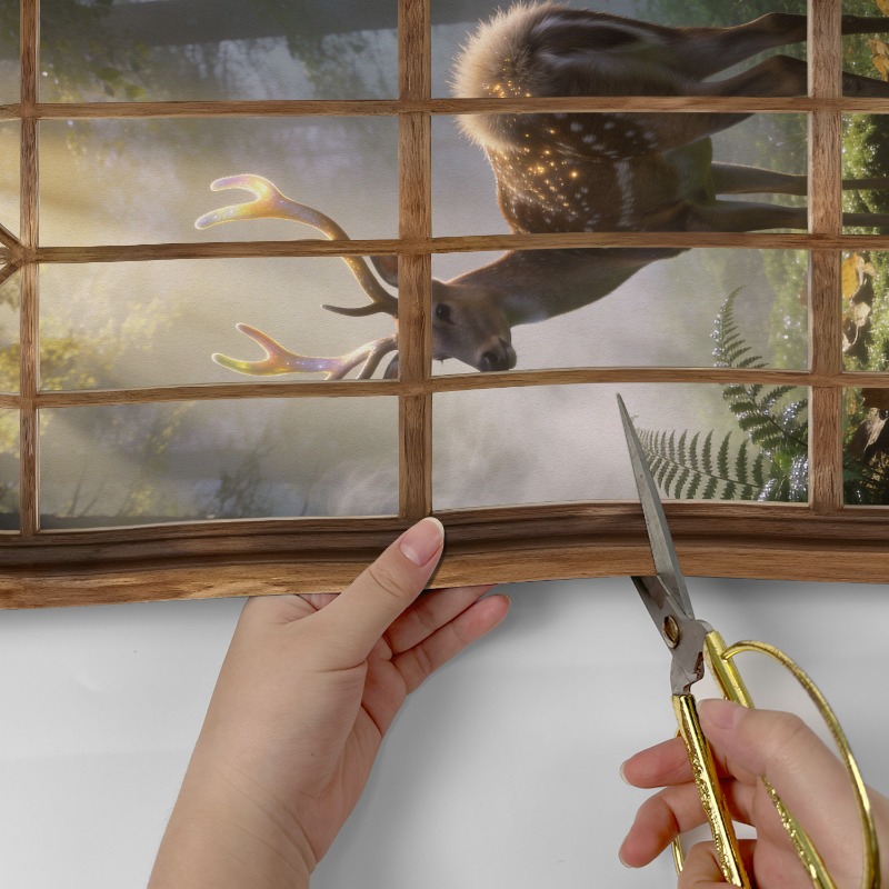 80x180cm 3D Fake Arch Window W - Background Film 3D ulasan dan harga