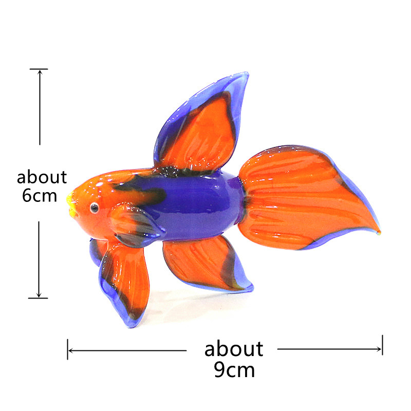 Orange Murano Glass Tropical F - Fish Toy In Aquarium ulasan dan harga