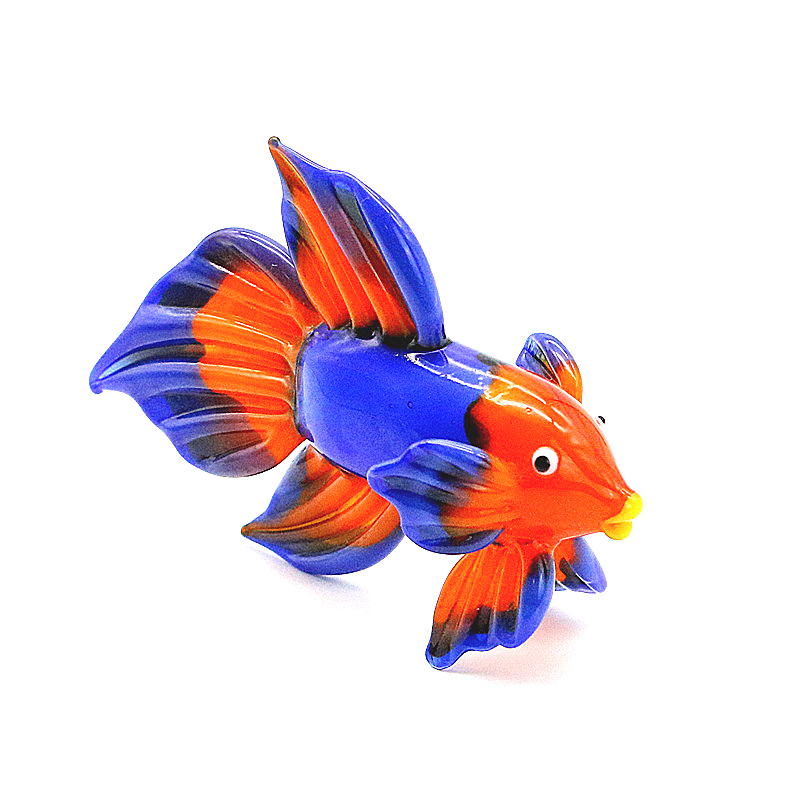 Orange Murano Glass Tropical F - Fish Toy In Aquarium ulasan dan harga