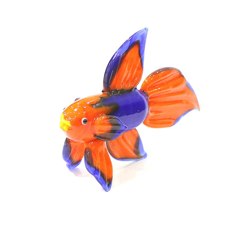 Orange Murano Glass Tropical F - Fish Toy In Aquarium ulasan dan harga