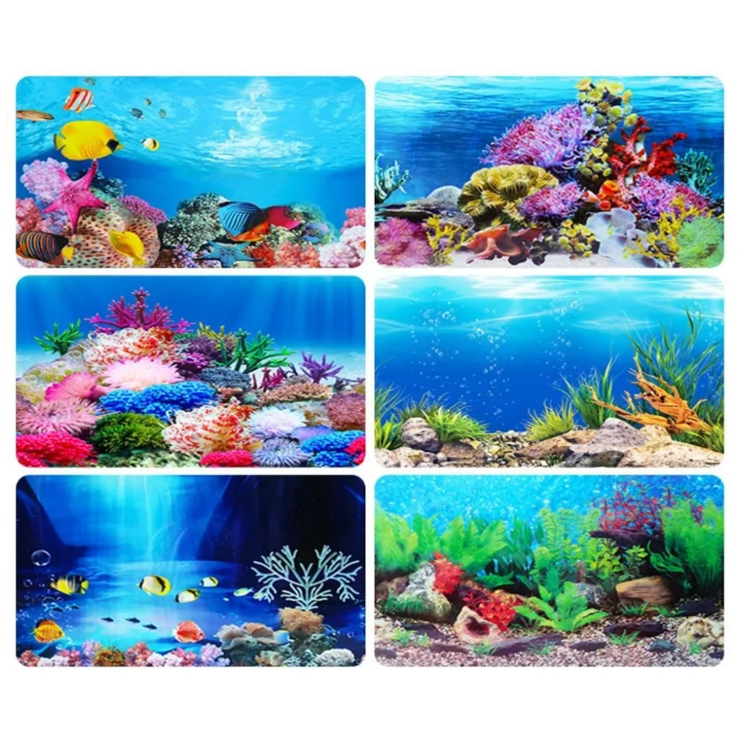 Background Aquarium 3D Sticker - Background Film 3D ulasan dan harga