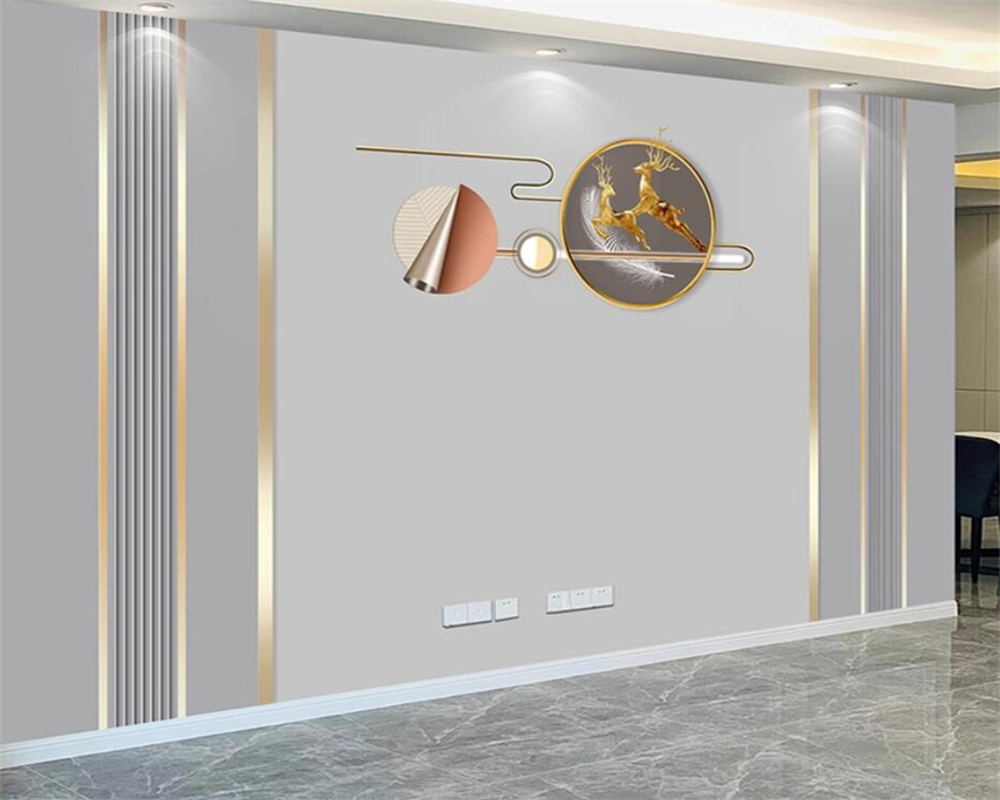 beibehang Customized Modern wa - Background Film 3D ulasan dan harga