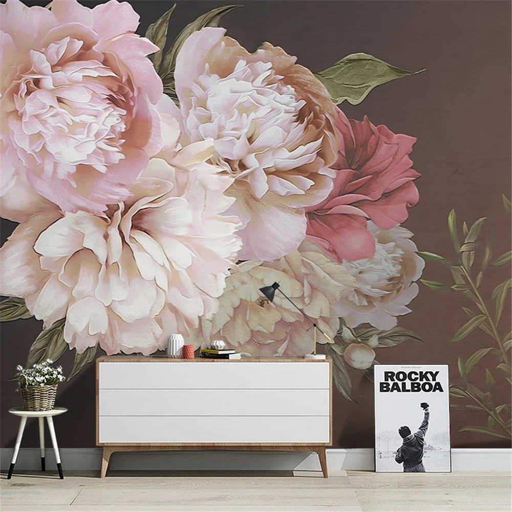 custom American peony wallpape - Background Film 3D ulasan dan harga