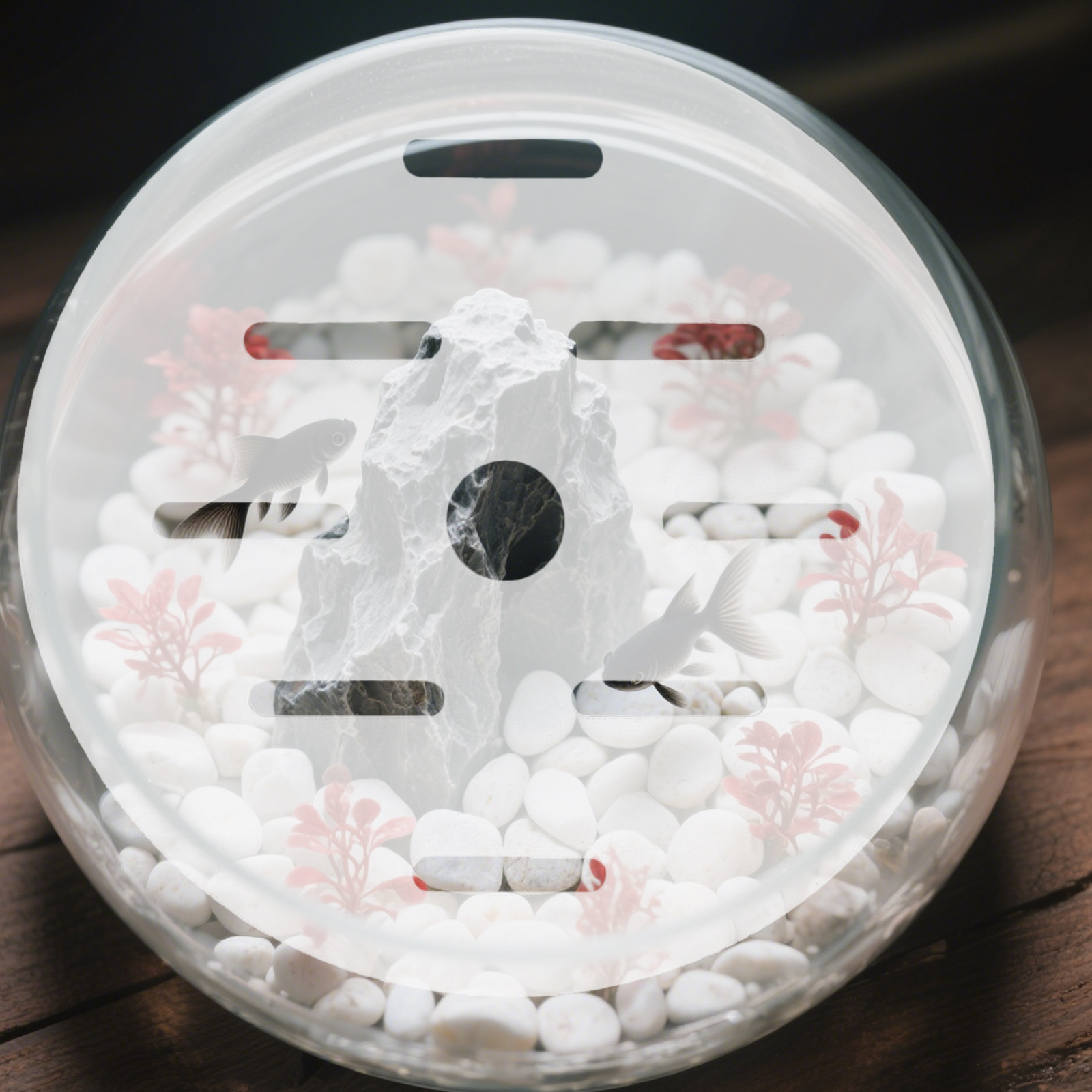 18Cm Round Acrylic Aquarium Co - Fish Toy In Aquarium ulasan dan harga